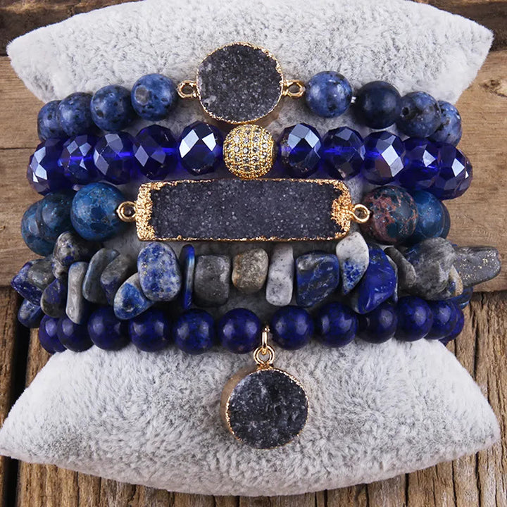 Ensemble de 5 bracelets Olivenorma The Ultimate Calm & Destress - Sodalite - image 19