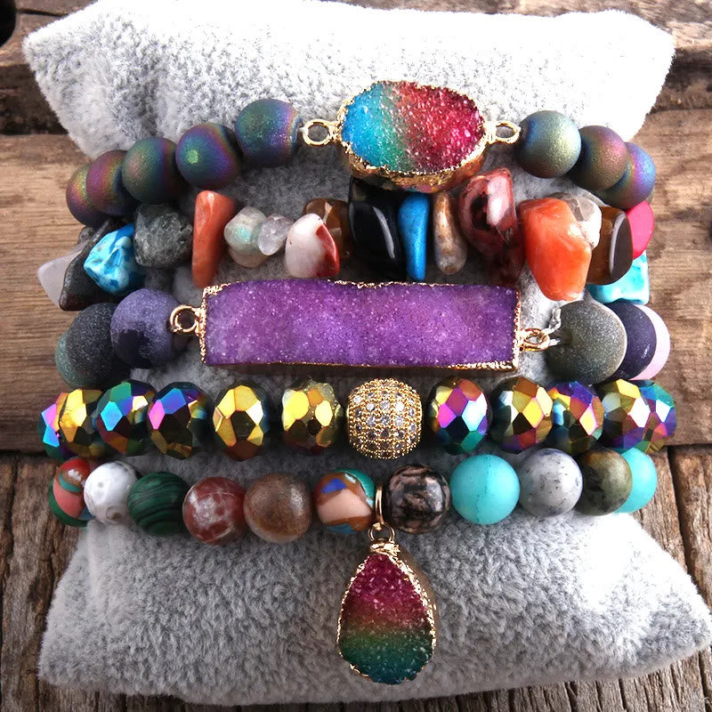 Ensemble de 5 bracelets Olivenorma The Ultimate Calm & Destress - Pierre de couleur - image 18
