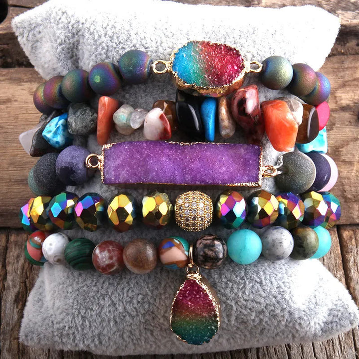 Ensemble de 5 bracelets Olivenorma The Ultimate Calm & Destress - Pierre de couleur - image 18