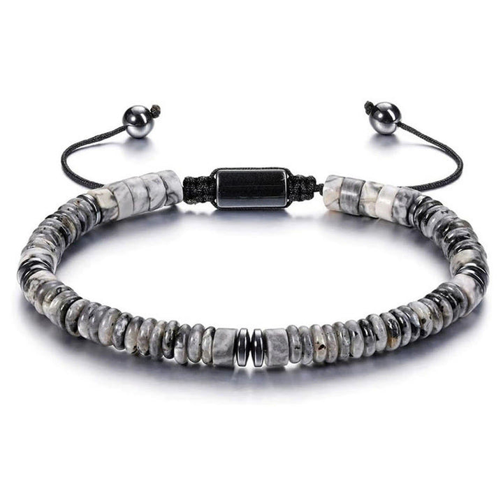 Bracelet ajustable Olivenorma Artisan à perles multi-pierres et nœud coulissant - Jasper des tableaux - image 9
