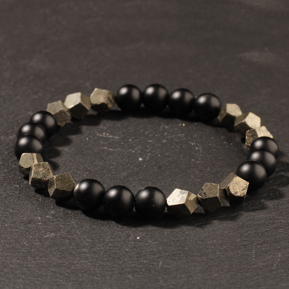 Bracelet spirituel en cristal Olivenorma Succès et Abondance - Puissant Cristal - Pytite et obsidienne - image 10