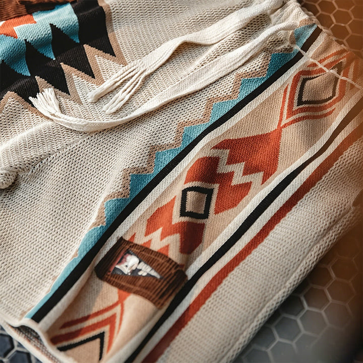 Short décontracté pour homme Olivenorma en maille à imprimé géométrique tribal - image 9