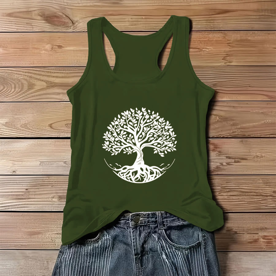 Débardeur Olivenorma Bohemian Tree of Life Graphic pour femme - Vert - 3XL - image 0