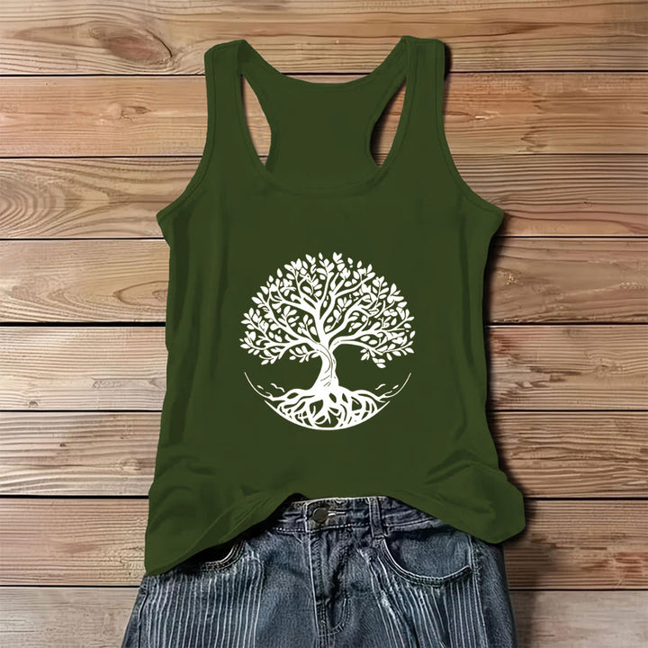 Débardeur Olivenorma Bohemian Tree of Life Graphic pour femme - Vert - 3XL - image 0