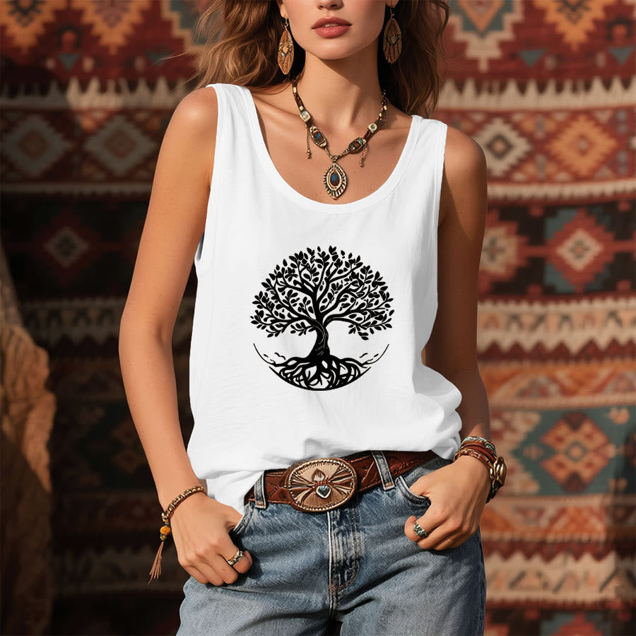 Débardeur Olivenorma Bohemian Tree of Life Graphic pour femme - image 5