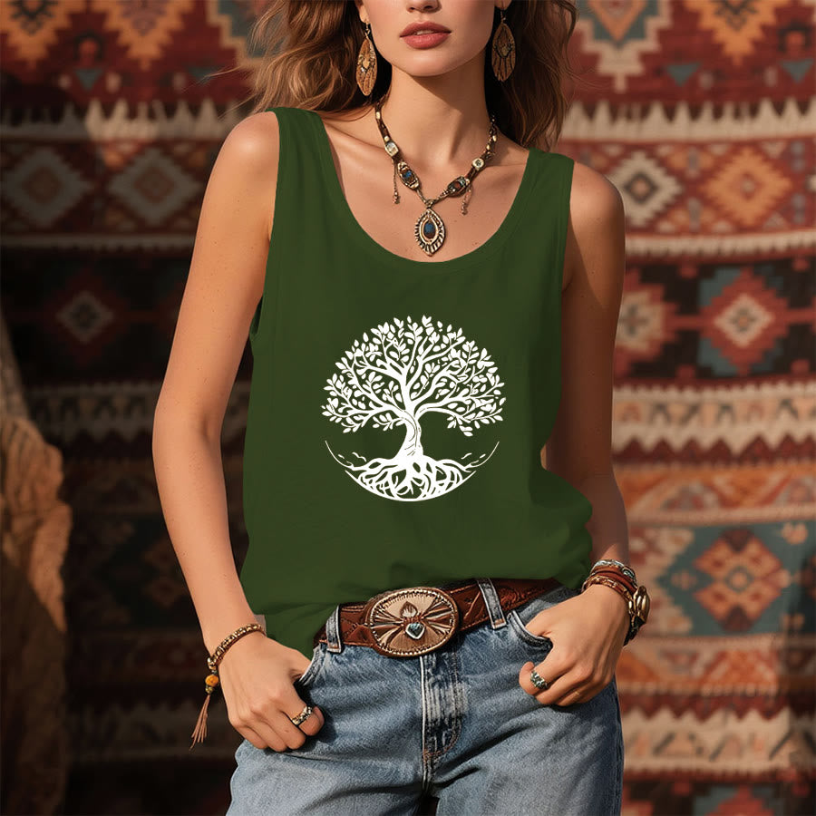 Débardeur Olivenorma Bohemian Tree of Life Graphic pour femme - image 1