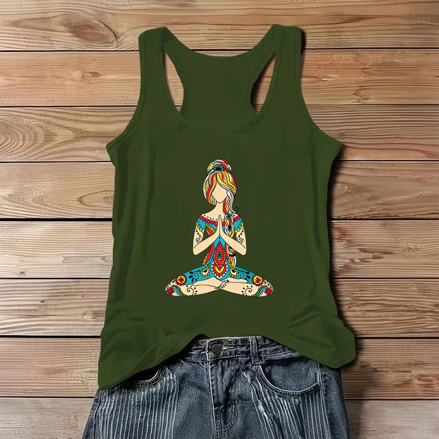 Débardeur femme Olivenorma Rainbow Watercolor Tree of Life « Enraciné dans la magie » - Vert - 3XL - image 8