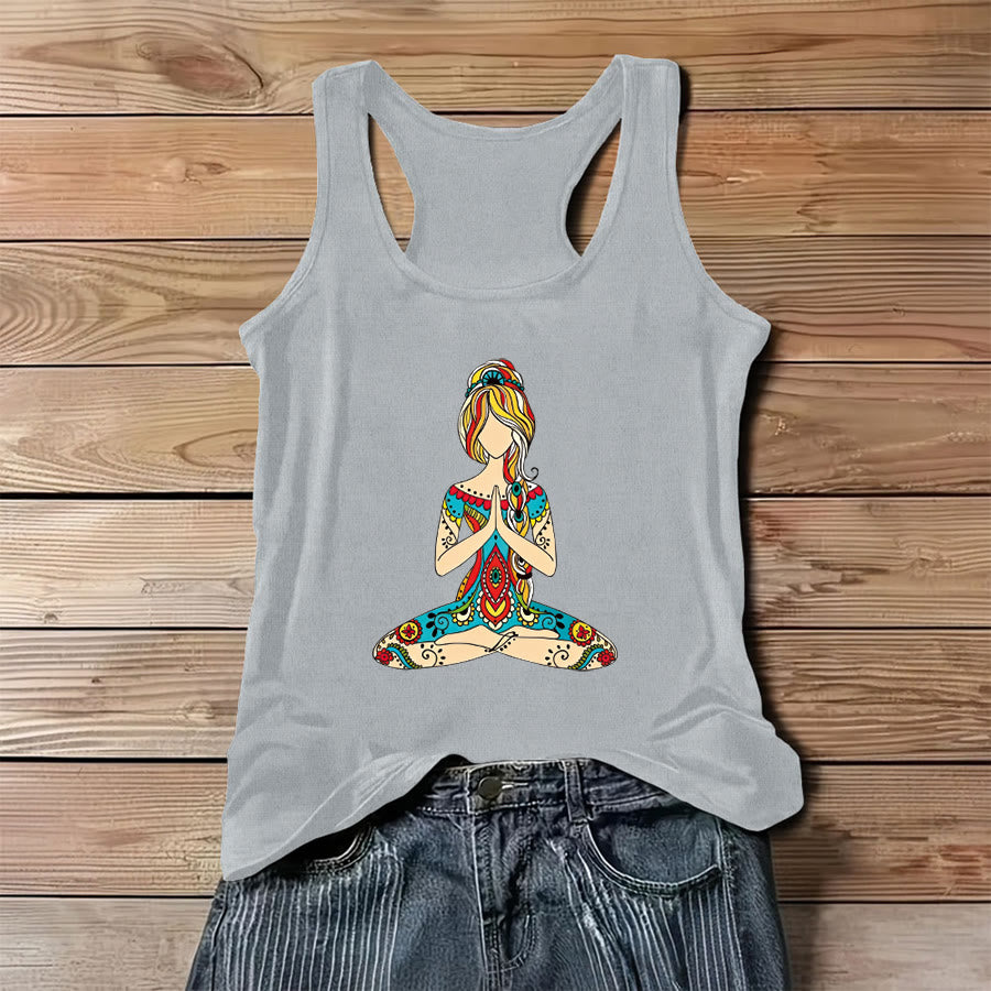 Débardeur femme Olivenorma Rainbow Watercolor Tree of Life « Enraciné dans la magie » - Gris - 3XL - image 4