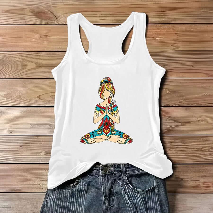 Débardeur femme Olivenorma Rainbow Watercolor Tree of Life « Enraciné dans la magie » - Blanc - 3XL - image 0