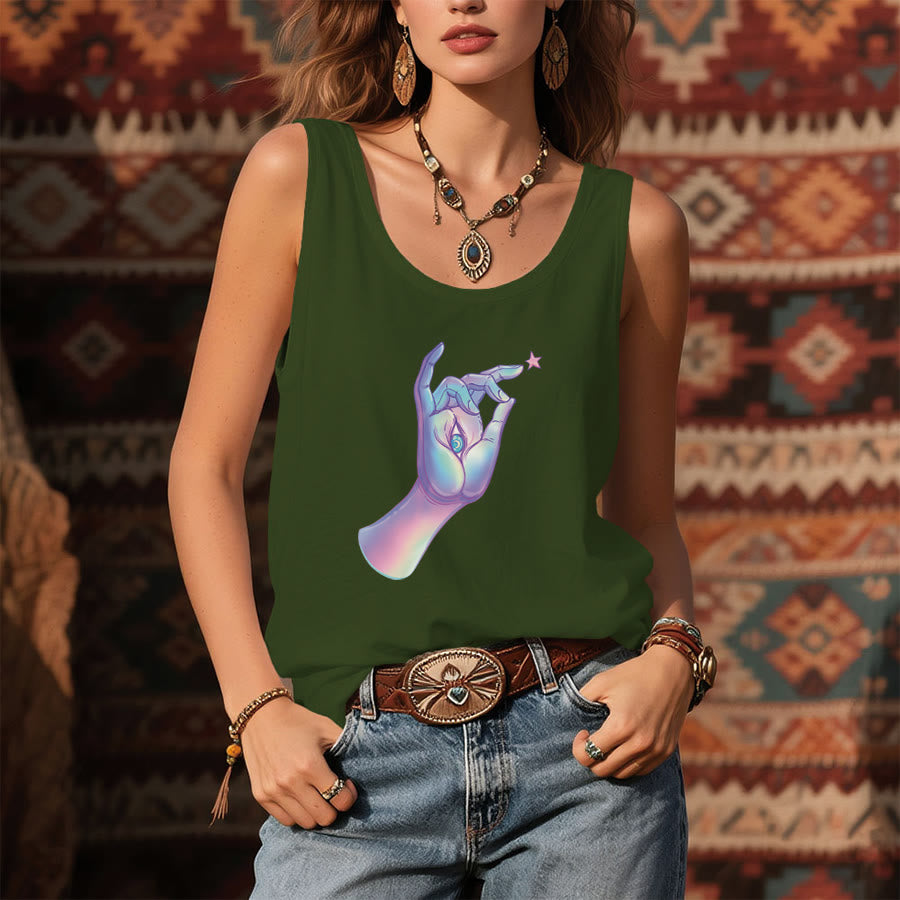 Débardeur femme Olivenorma Magic in the Hand Holographic Hand & Evil Eye - image 9