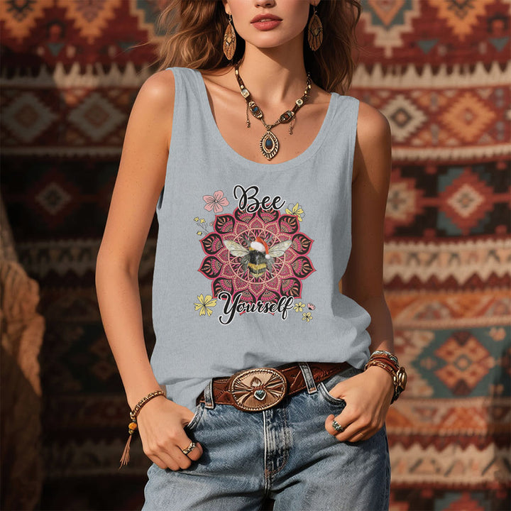 Débardeur Olivenorma Bee Yourself Christmas Bee Mandala pour femme - image 7