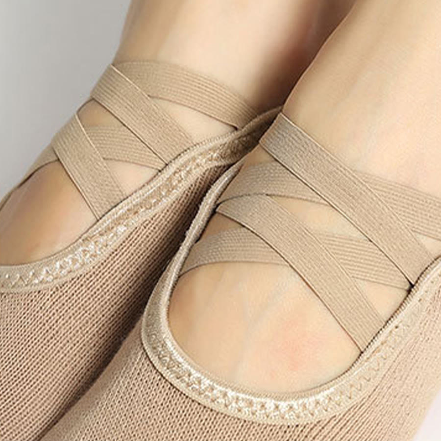 Chaussettes de yoga Olivenorma pour femmes, antidérapantes, à brides croisées et bout ouvert, offrant une adhérence optimale - image 28