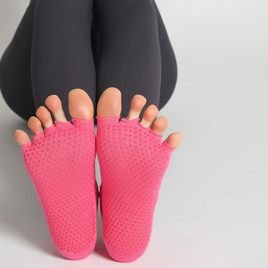 Chaussettes de yoga Olivenorma pour femmes, antidérapantes, à brides croisées et bout ouvert, offrant une adhérence optimale - image 5