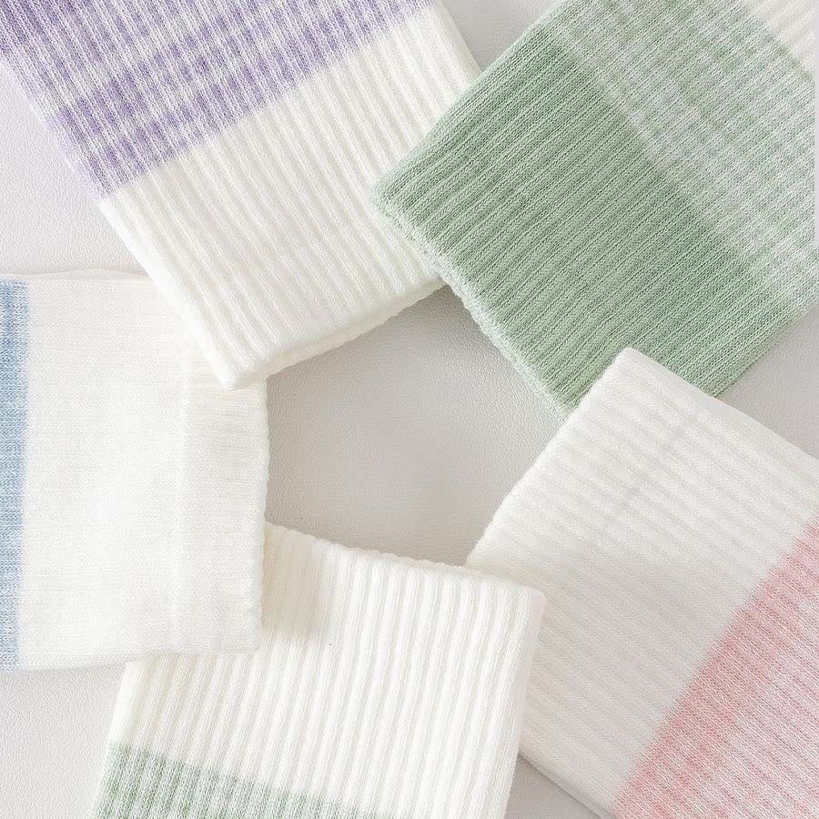Chaussettes de yoga Olivenorma bicolores mi-mollet antidérapantes à picots en silicone pour femmes - image 5