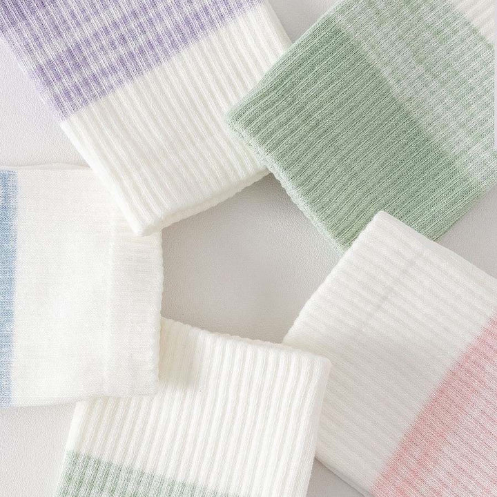 Chaussettes de yoga Olivenorma bicolores mi-mollet antidérapantes à picots en silicone pour femmes - image 5