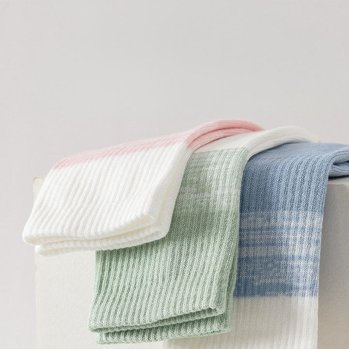 Chaussettes de yoga Olivenorma bicolores mi-mollet antidérapantes à picots en silicone pour femmes - image 4