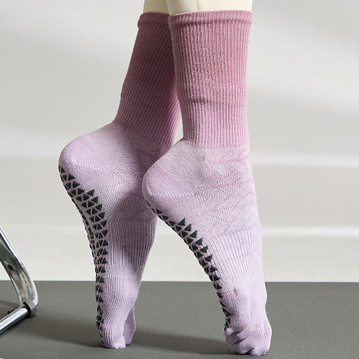 Chaussettes de yoga Olivenorma élégantes à cinq orteils, antidérapantes et à motif tie-dye, pour femmes, idéales pour les entraînements en intérieur. - image 9