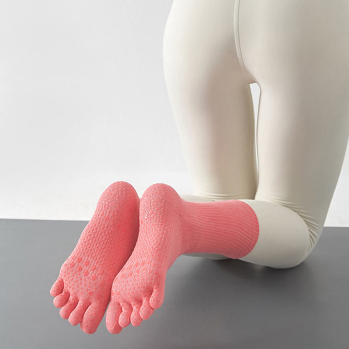 Chaussettes de yoga Olivenorma Stable Traction à cinq orteils, antidérapantes et montantes, pour femmes. - image 13