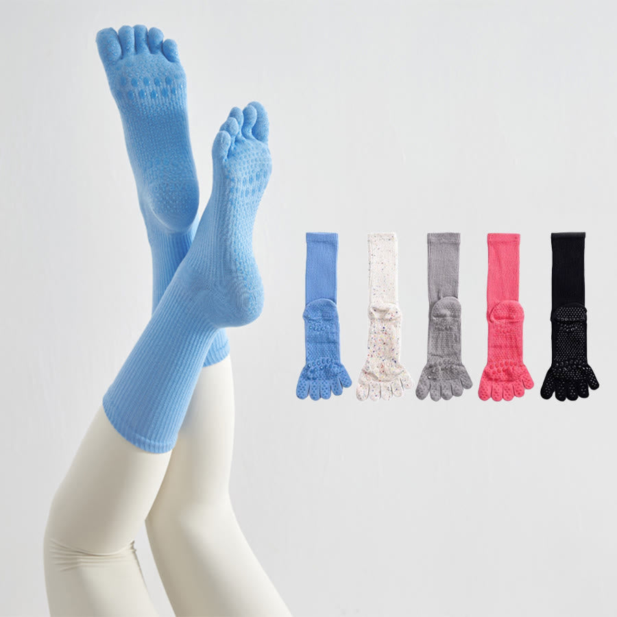 Chaussettes de yoga Olivenorma Stable Traction à cinq orteils, antidérapantes et montantes, pour femmes. - image 0