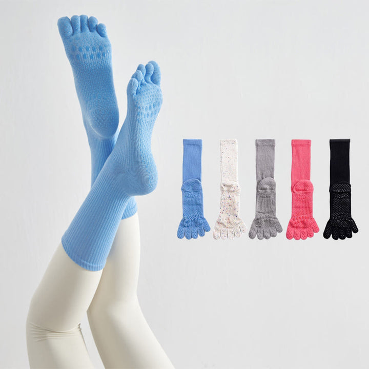 Chaussettes de yoga Olivenorma Stable Traction à cinq orteils, antidérapantes et montantes, pour femmes. - image 0