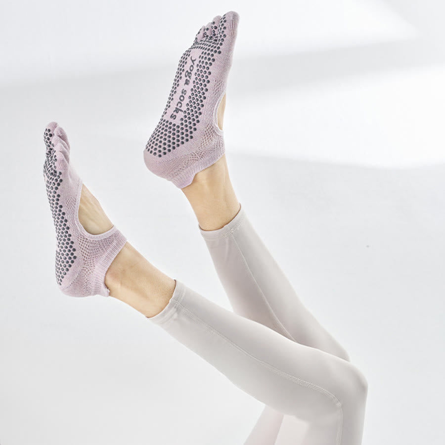Chaussettes multisports Olivenorma à cinq orteils antidérapantes avec ouverture latérale, chaussettes de yoga pour femmes - image 2