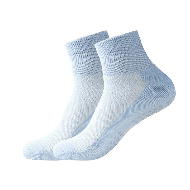 Chaussettes de yoga et de pilates Olivenorma à adhérence renforcée et antidérapantes pour femmes - Bleu clair - 10 paires - image 4
