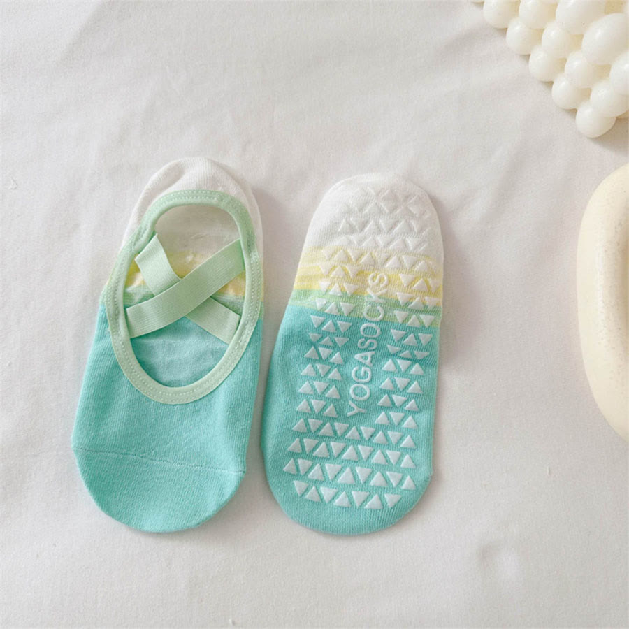 Chaussettes de yoga Olivenorma confortables, antidérapantes et style ballerine pour femmes, idéales pour le fitness en intérieur. - Cyan - 10 paires - image 9