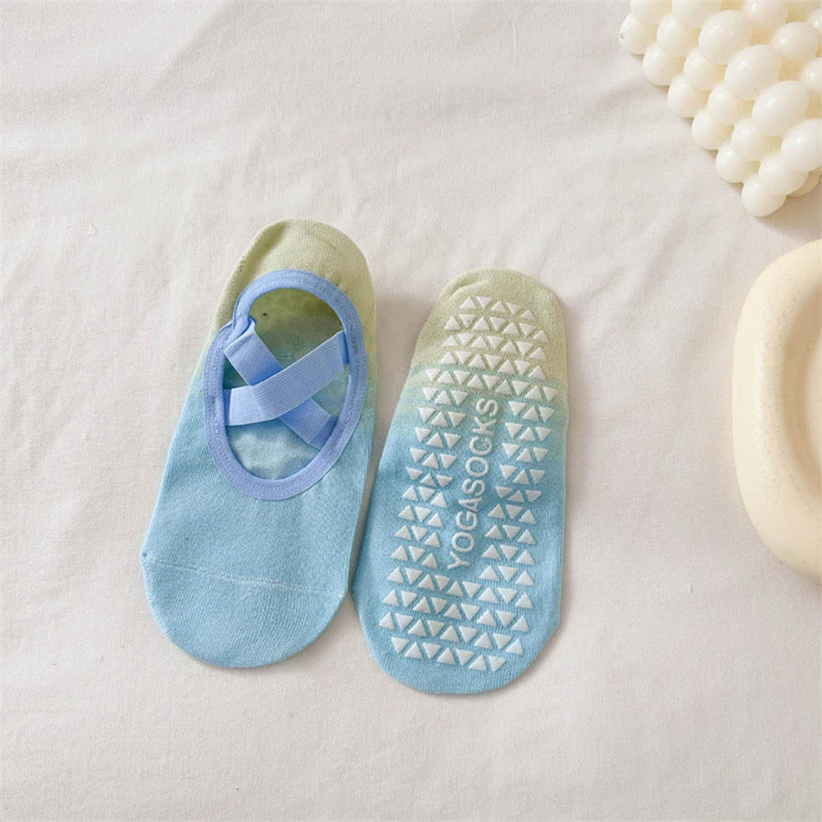 Chaussettes de yoga Olivenorma confortables, antidérapantes et style ballerine pour femmes, idéales pour le fitness en intérieur. - Bleu-vert - 10 paires - image 2