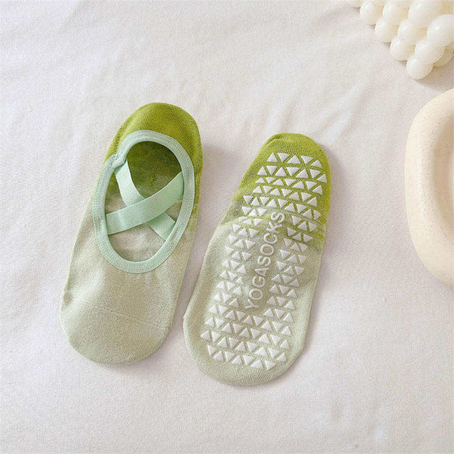 Chaussettes de yoga Olivenorma confortables, antidérapantes et style ballerine pour femmes, idéales pour le fitness en intérieur. - Vert - 10 paires - image 10