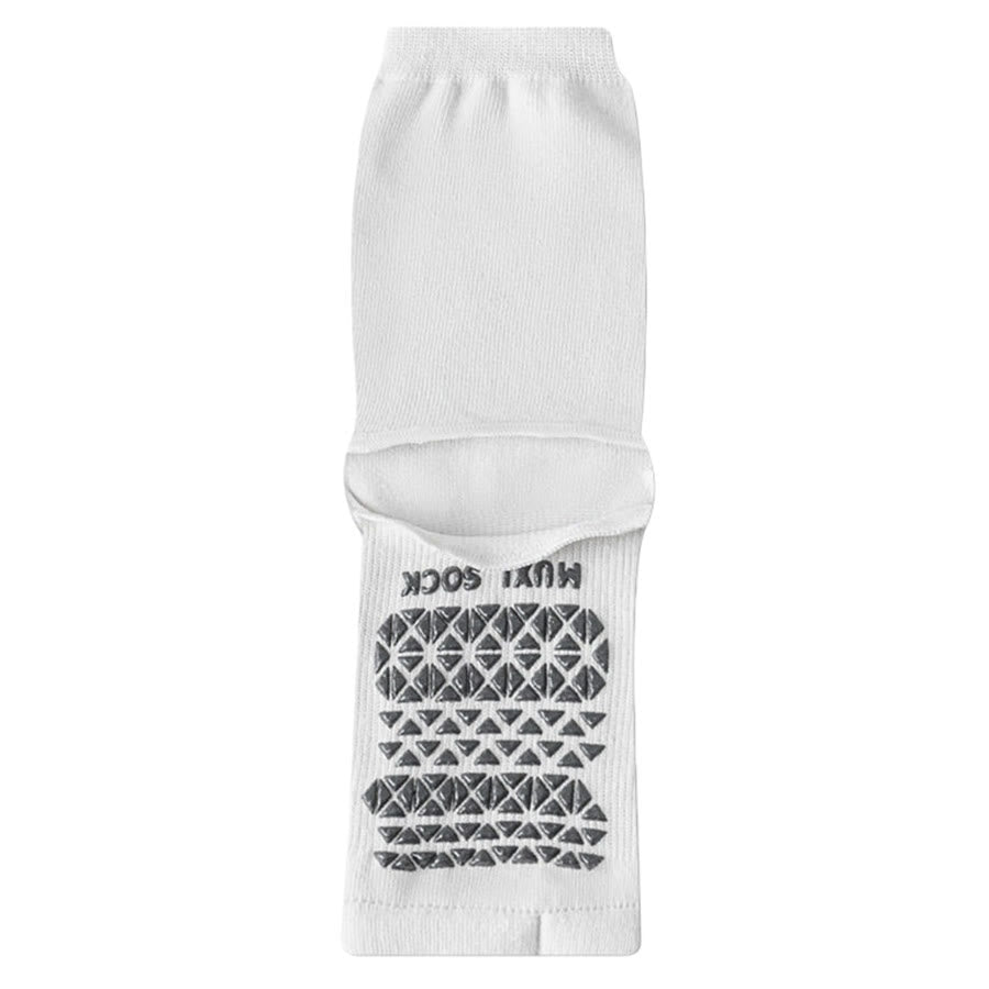 Chaussettes de yoga Olivenorma respirantes mi-mollet antidérapantes avec orteils et talon ouverts pour femmes - Blanc - 10 paires - image 4