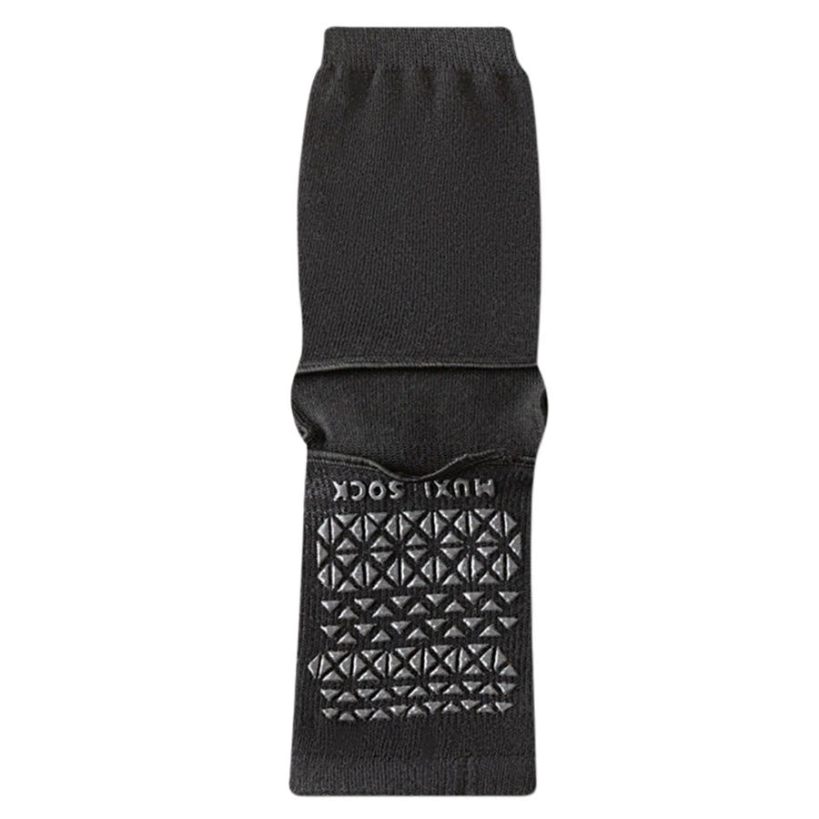Chaussettes de yoga Olivenorma respirantes mi-mollet antidérapantes avec orteils et talon ouverts pour femmes - Noir - 10 paires - image 7
