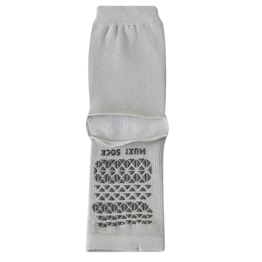 Chaussettes de yoga Olivenorma respirantes mi-mollet antidérapantes avec orteils et talon ouverts pour femmes - Gris - 10 paires - image 8