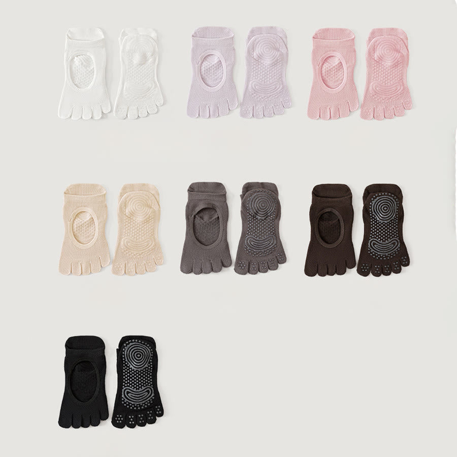 Chaussettes de yoga Olivenorma Professional antidérapantes à cinq orteils pour Pilates et corde à sauter (femme) - image 1