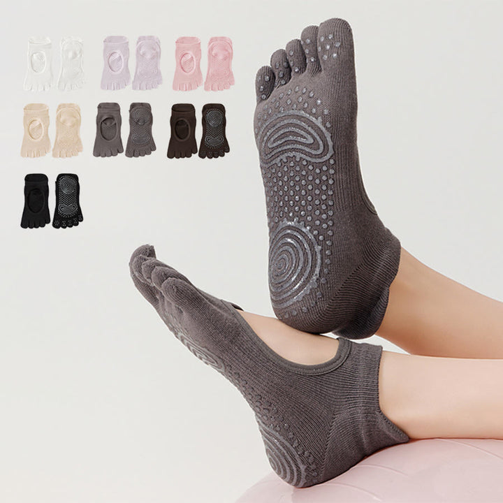 Chaussettes de yoga Olivenorma Professional antidérapantes à cinq orteils pour Pilates et corde à sauter (femme) - image 0