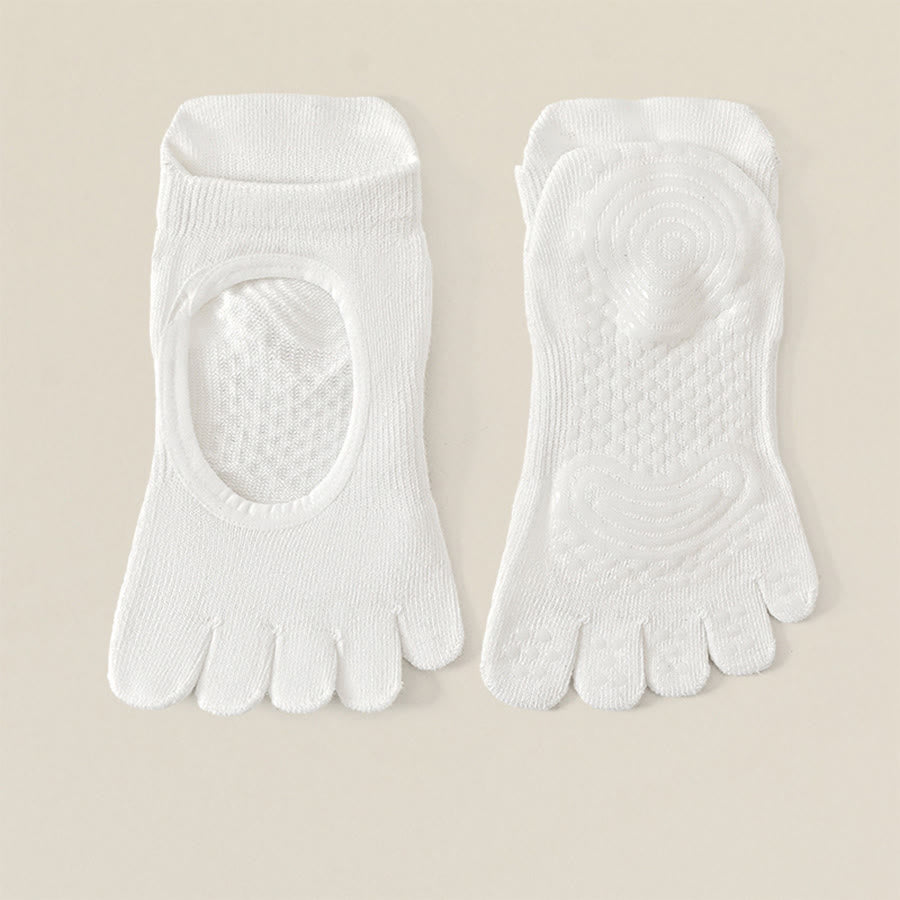 Chaussettes de yoga Olivenorma Professional antidérapantes à cinq orteils pour Pilates et corde à sauter (femme) - Crème - 10 paires - image 5
