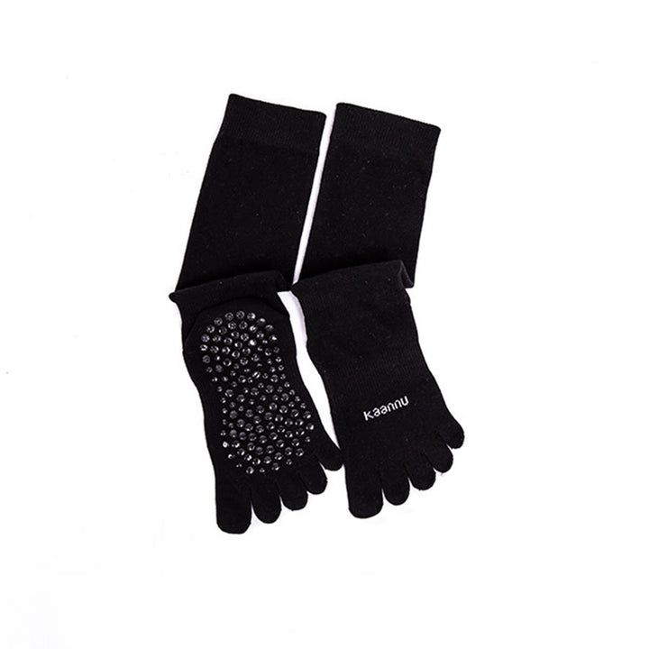 Chaussettes de yoga Olivenorma montantes à cinq orteils, antidérapantes, pour plus de chaleur et de stabilité, pour femmes - Noir - 10 paires - image 8
