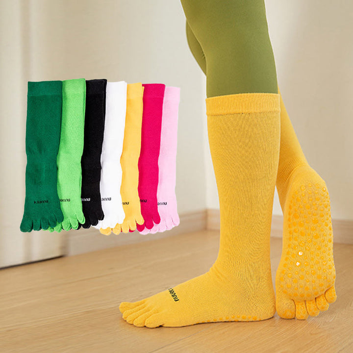 Chaussettes de yoga Olivenorma montantes à cinq orteils, antidérapantes, pour plus de chaleur et de stabilité, pour femmes - image 1