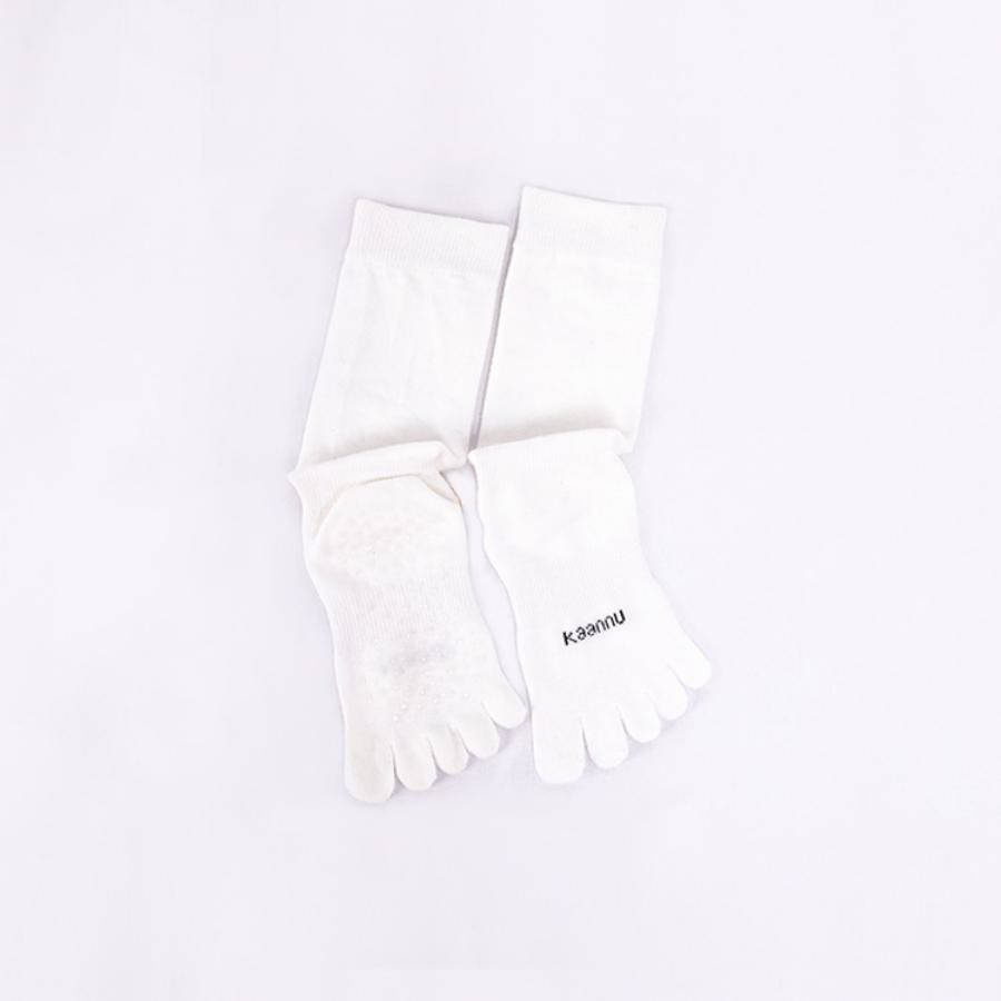 Chaussettes de yoga Olivenorma montantes à cinq orteils, antidérapantes, pour plus de chaleur et de stabilité, pour femmes - Blanc - 10 paires - image 9