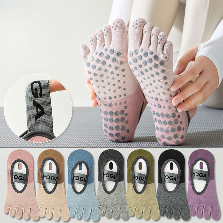 Chaussettes de yoga Olivenorma à cinq orteils, discrètes et antidérapantes, pour femme. - image 0