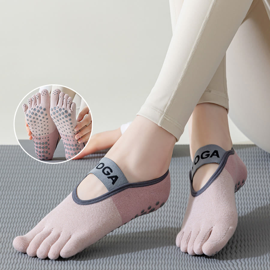 Chaussettes de yoga Olivenorma à cinq orteils, discrètes et antidérapantes, pour femme. - image 5