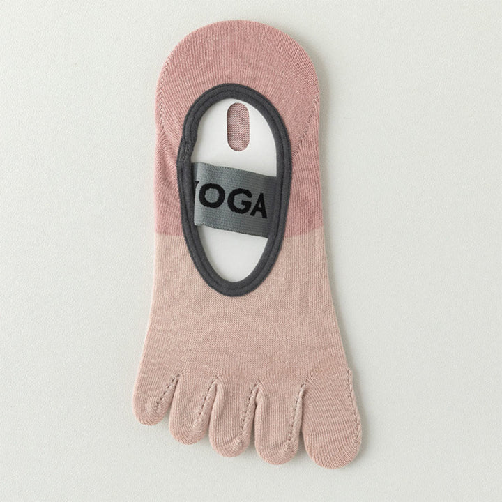 Chaussettes de yoga Olivenorma à cinq orteils, discrètes et antidérapantes, pour femme. - Rose - 10 paires - image 2