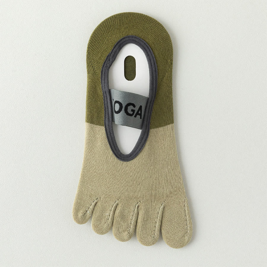 Chaussettes de yoga Olivenorma à cinq orteils, discrètes et antidérapantes, pour femme. - Haricot vert - 10 paires - image 9