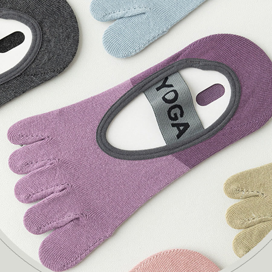 Chaussettes de yoga Olivenorma à cinq orteils, discrètes et antidérapantes, pour femme. - image 16