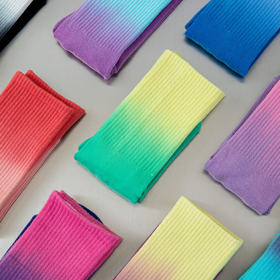 Chaussettes de yoga Olivenorma à dégradé de couleurs, mi-mollet, semelle intégrale antidérapante en silicone pour femme - image 2