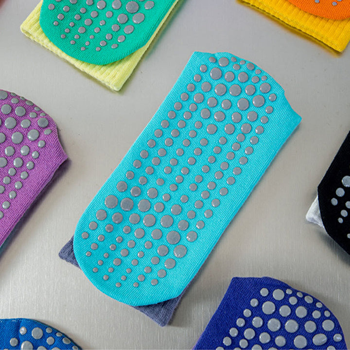 Chaussettes de yoga Olivenorma à dégradé de couleurs, mi-mollet, semelle intégrale antidérapante en silicone pour femme - image 15