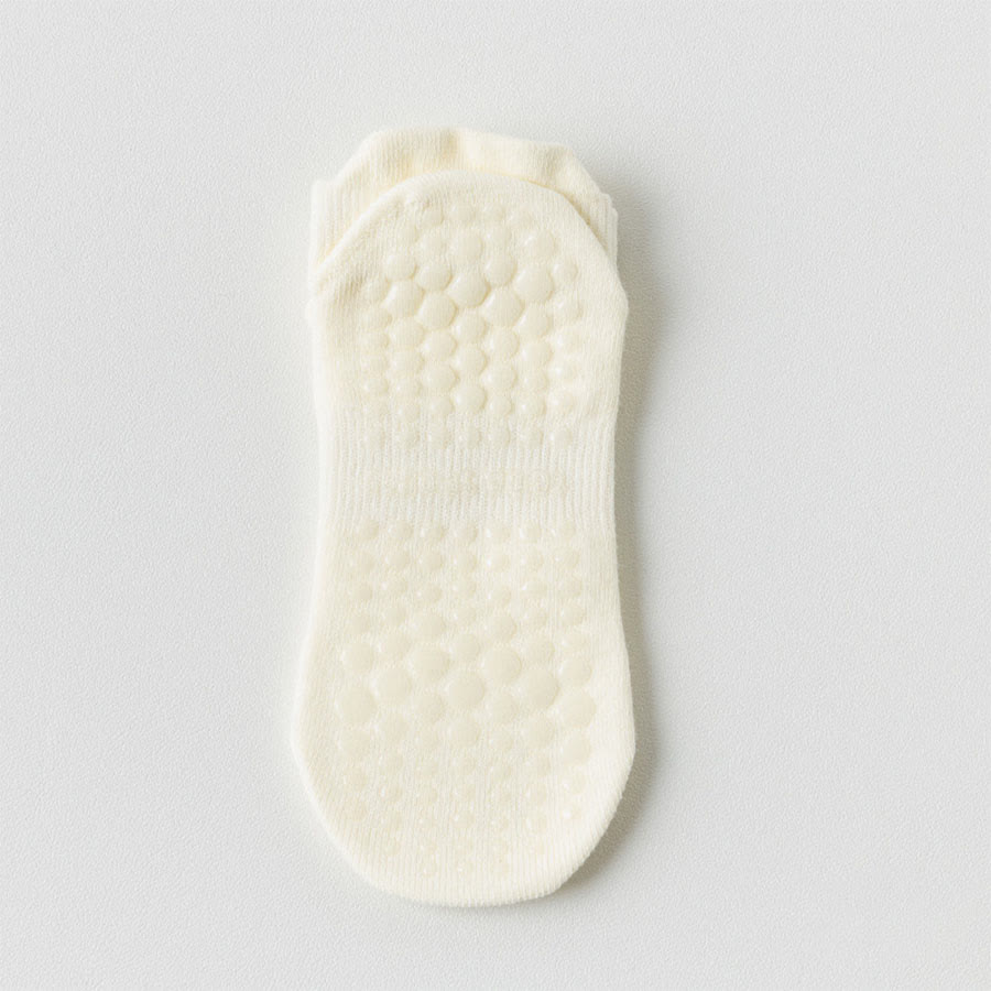 Chaussettes de yoga Olivenorma à semelle intégrale antidérapante pour femmes, idéales pour le fitness en intérieur. - Crème - 10 paires - image 24