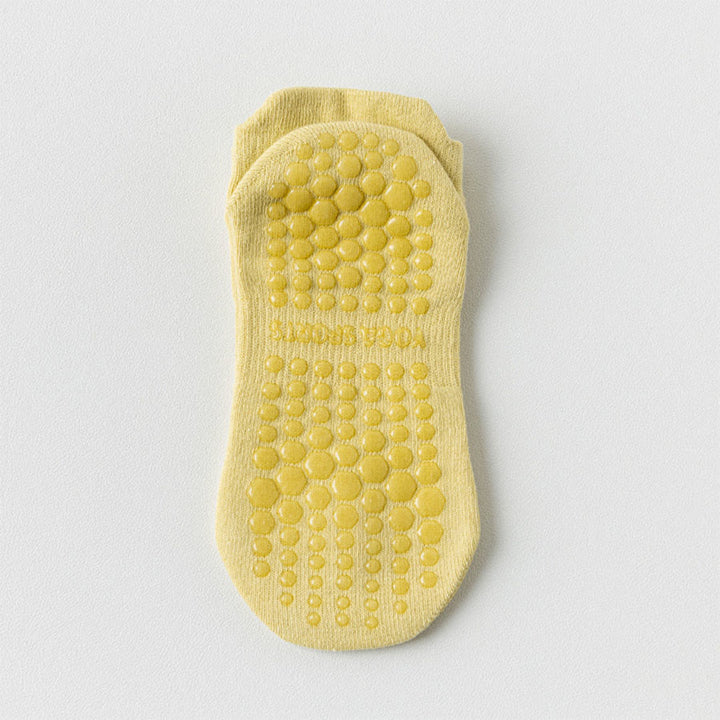 Chaussettes de yoga Olivenorma à semelle intégrale antidérapante pour femmes, idéales pour le fitness en intérieur. - Jaune clair - 10 paires - image 14