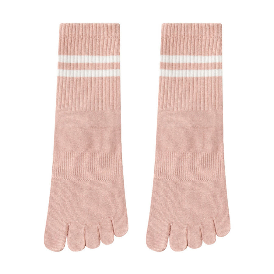Chaussettes de yoga Olivenorma pour femmes, mi-mollet, semelle intégrale en silicone antidérapante et rembourrage en maille élastique. - Rose - 10 paires - image 15
