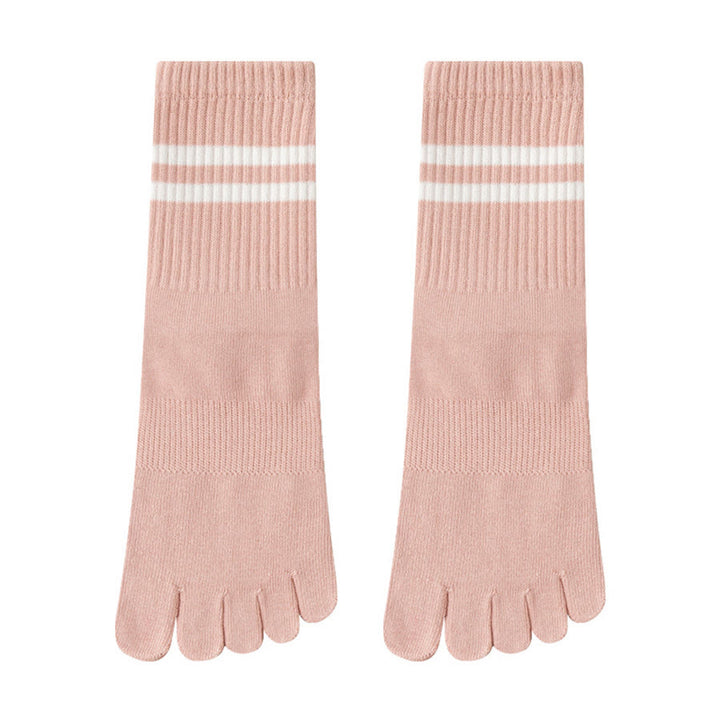 Chaussettes de yoga Olivenorma pour femmes, mi-mollet, semelle intégrale en silicone antidérapante et rembourrage en maille élastique. - Rose - 10 paires - image 15