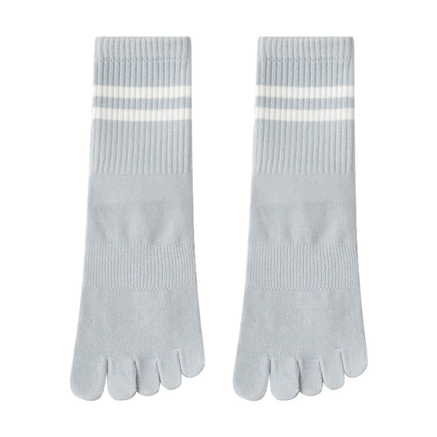 Chaussettes de yoga Olivenorma pour femmes, mi-mollet, semelle intégrale en silicone antidérapante et rembourrage en maille élastique. - Bleu - 10 paires - image 21